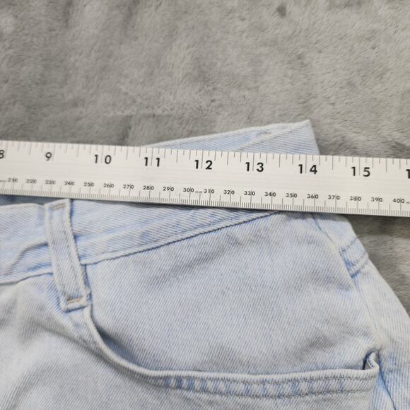 Vintage 90s Riders Shorts Womens 14 Blue Light Wash High Rise Cuffed Jorts Mom - Picture 8 of 12